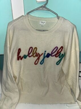 Lelis Paris 'holly jolly' Cream Holiday Sweater
